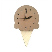 디바인 아이방 인테리어 무소음 아이스크림 벽시계, 초콜릿
