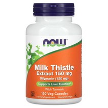 NOW Foods 밀크씨슬 실리마린 150mg 베지 캡슐 120정, 300mg, 50개