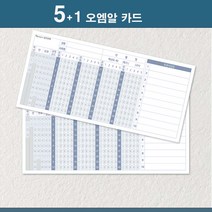 5+1 오엠알 카드 E 180x85mm 오답노트 떡메 OMR 답안지 오엠알 메모장 학원 모의고사 대량 메모지 제작, 1세트