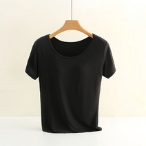 빅사이즈 여성 노브라 반팔 티셔츠 심플 무지 여름 여자 노브라티 nobra shirt XK0489