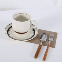리빙해피 레트로 무드 커피잔 265cc, 브라운, 옵션선택