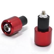 바이크캐리어 7/8 인치 22 mm 범용 오토바이 핸들 바 엔드 그립 슬라이더 캡 플러그 카운터 웨이트 커버, 04 빨간