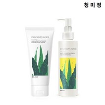 청미정 알로에 발효 식물유래성분 클렌징 오일 클렌징 폼 2종 set