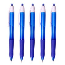 [마치]파스텔니들투명 0.7mm 국산 검정심볼펜, 파랑, 10개입