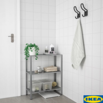 국민 철제 선반 아연도금스틸 베란다 화분대 현관 욕실 선반 3단 이케아 휠리스, 휠리스_60x74cm_104.283.27