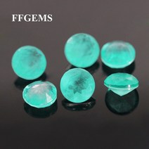 반지 블루사파이어 다이아 여성 FFGems Lab 제작 Paraiba 토르말린 블루 브라질 라운드 컷 루스 원석 Diy 쥬얼리 세팅 실버 링