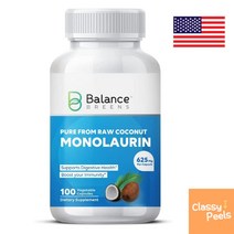 모노라우린 글리세롤 625mg 라우르산 식물성 캡슐 100정, 기본