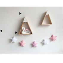 정이유니 마켓 북유럽 패브릭 별 가랜드, 핑크