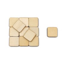 우드버닝 미완성 목재 사각형 빈 나무 컷 아웃 공예 DIY 아트 품 홈 데코레이션 50 개 20mm