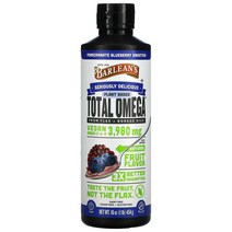 바린스 플렌트 토탈 오메가 Pomegranate 블루베리 스무디 454g, 4병