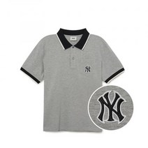 엠엘비 MLB 남성 베이직 컴포터블핏 카라 티셔츠 NY (Melange Grey) 3LPQB0133-50MGS 172883