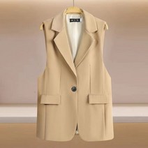 마마루시아 여자 정장 조끼 베스트 브이넥 가디건 오피스룩 빅사이즈 BF29