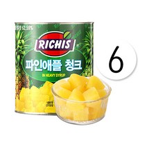 리치스 파인애플청크대용량3kg 6개