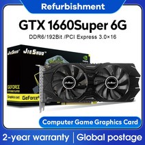 지포스 JIESHUO gtx1660super 6gb 리퍼브 192bit 게임 그래픽 카드 nvidia gtx 1660 super gpu 데스크