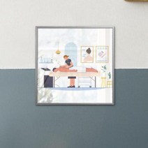 미용실의오늘 소형메탈프레임액자.꾸밈, 올리브/3타입