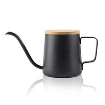 모카포트 인덕션 동주전자 핸드드립 스테인레스 바리스타 스틸 커피 잔 뚜껑 물 컵 드립, 350ml 블랙