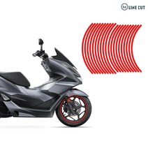 혼다 PCX125 2021-2022 휠스티커 림테이프 데칼스티커, 빨강