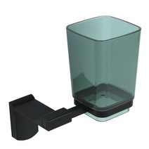 블랙700 사각 컵세트 양치컵 컵대 욕실악세사리 거치, 블랙