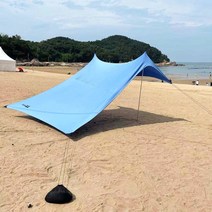 이노뱅크 INNO TENT 비치파라솔 휴대용 캠핑용품 대형파라솔 텐트 그늘막 타프, 4-6인용, innotent-블루