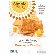 Simple Mills 심플 밀즈 팜하우스 체다 아몬드 플로어 크래커 4.25oz(120g) 3팩