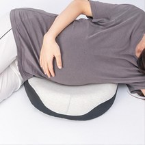 임산부 허리받침 쇼파 등받이 반달 쿠션 사무실 침대 학생 인체공학 운전, 연그레이
