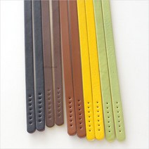 퀼팅맘 9mm 빼빼로 이태리수입 통가죽 스트랩가방끈 61cm (6컬러), 블랙, 1세트