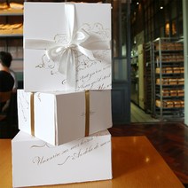 화이트골드케익상자1호(화이트케익받침포함)