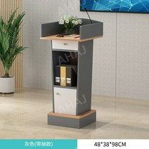 강의대 테이블 단상대 대학원 강의용 교원 학원, B.아이언그레이+라이트월넛플러스인출
