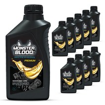 몬스터블러드 프리미엄 가솔린 LPG 엔진오일, 10개입, 가솔린용 5W40 SP SN+ SN