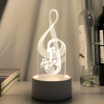 3D 홀로그램 팬 프로젝터 디스플레이 3d 환상 밤 빛 음표 야간 조명 홈 장식 Usb, 08, 협력사