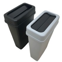 업소용 카페용 병원용 악취차단 양문형 뚜껑 틈새활용 슬림 휴지통, 70L, M형뚜껑포함, 회색