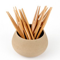 도트 대나무 포크 10P l 샌드위치 도시락 과일 나무, 원컬러