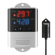 온도 습도 컨트롤러 온도 저하제 온도 조절기 습기 습기 AC 110V 220V 인큐베이터 번식 온실, 기본, 한개옵션0