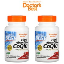 닥터스베스트 하이 앱솔션 CoQ10 600mg 60베지캡슐 X 2 고흡수 코엔자임 큐텐