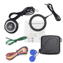 원격시동 경보기 자동차 리모컨키 12v auto car alarm one start stop button engine start push rfid 잠금 점화 스위치 열쇠가 없는, rfid 키로