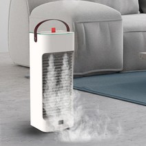 에어쿨러냉풍기 급속냉동 듀얼 미니 냉풍기 자동회전 대용량 냉풍기 이동식냉풍기, 흰색