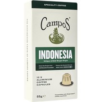 캄포스 인도네시아 알루미늄 커피 캡슐 10개 Campos Indonesia Aluminium Coffee Capsules, 1팩