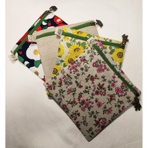 소형 정사각 파우치 (패턴 4종)