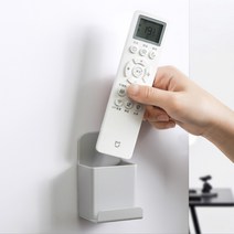 벽걸이 부착형 에어컨 리모컨 거치대 정리함 꽂이, 그레이