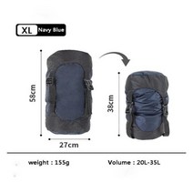 백패킹장비 업그레이드 경량 압축 물건 자루 침낭 방수 나일론 40% 공간 캠핑 하이킹 배낭 10L 35L 스포츠 아웃도어 액티비티 활동 워터푸르프 등산, [16] Nevy Blue XL
