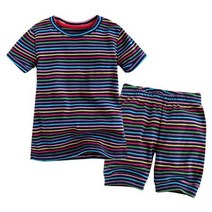 네이비 스트라이프 반팔 상하복(12개월-5세)300079 아기룸퍼 신생아외출복 아기룸퍼 아기외출복 베이비롬