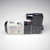 에어텍 4V21008B 공압 싱글 솔레노이드밸브 5포트2위치 DC24V 1/4인치, 1개