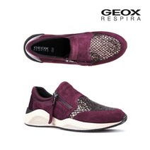 [제옥스] 오마야 레드 여성 컴포트 데일리 스니커즈 GEOX 여성스니커즈 여성슬립온 여성운동화 여성컴포트화 제옥스스니커즈