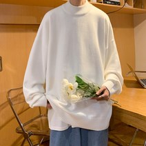 앙반팔니트 통통한 남자 가을겨울 캐쥬얼 빅사이즈 추가 두꺼운니트 트렌드 와이드 루즈핏 후드셔츠 2864495770