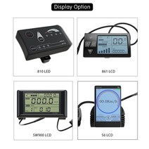 Ebike 부품 키트 컨트롤러 디스플레이 스로틀 PAS 1T4 케이블 250W 모터 전기 자전거 방수 플러그 36V 48, 02 36V 861LCD 14A, 02 Full twist throttle