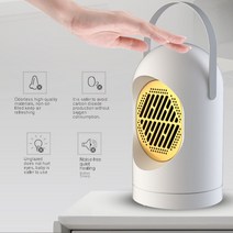 곱창난로대형업소용돈풍기공업용산업용난방기히터220V 350W-400W 미니 휴대용 빠른 전기 히터 터치 컨트롤, 01 WHITE