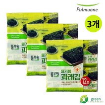 풀무원 들기름 파래김 12봉, 60g, 3개