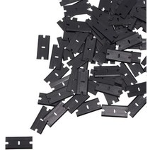 자동차 차량용 간편 유리 얼음 눈 청소 제거기 스크래퍼 EHDIS 100 개/갑 이중 가장자리 플라스틱 면도기 블레이드 창 가정용 도구 앞 스크레이퍼 접착제 얼룩 제거, 01 black