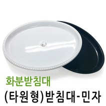 타원형 민자 화분받침대, 블랙