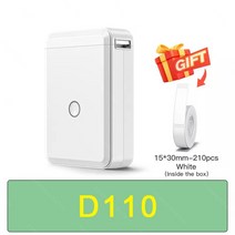 휴대용프린터 라벨프린터기 스티커프린터 Niimbot-D110 무선 라벨 프린터 메이커 테이프 포함 여러 템플, 01 D110